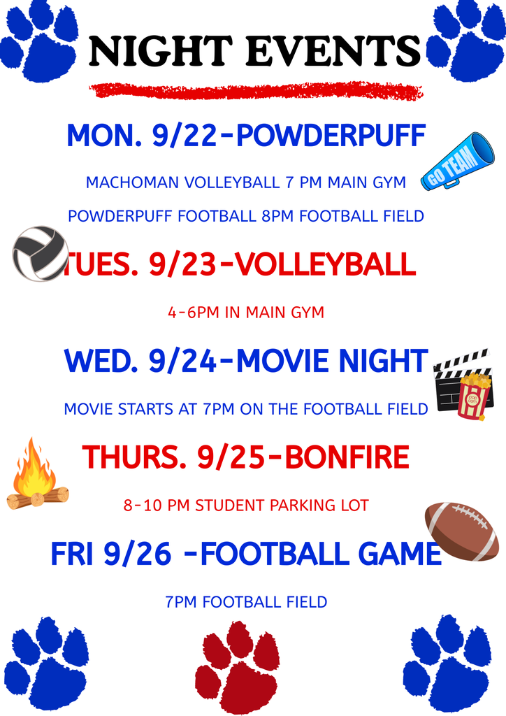 Homecoming Night events schedule