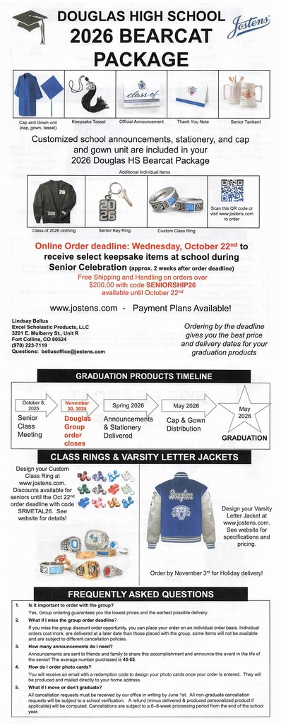 Jostens Ordering Information
