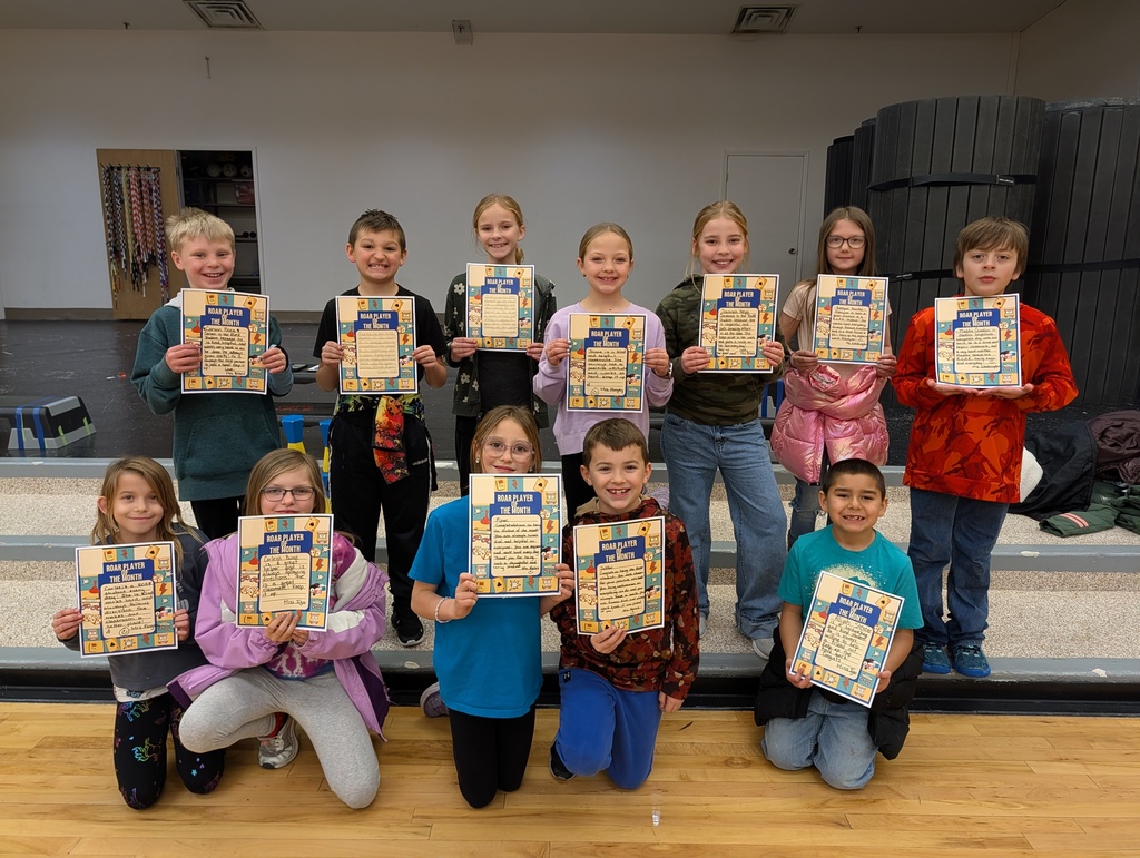 Third grade ROAR students of the month