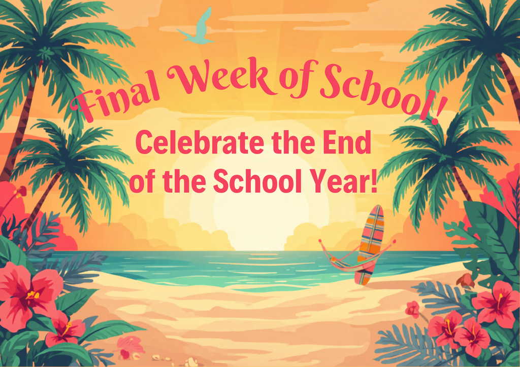 Vibrant Tropical Sunset Celebration Poster