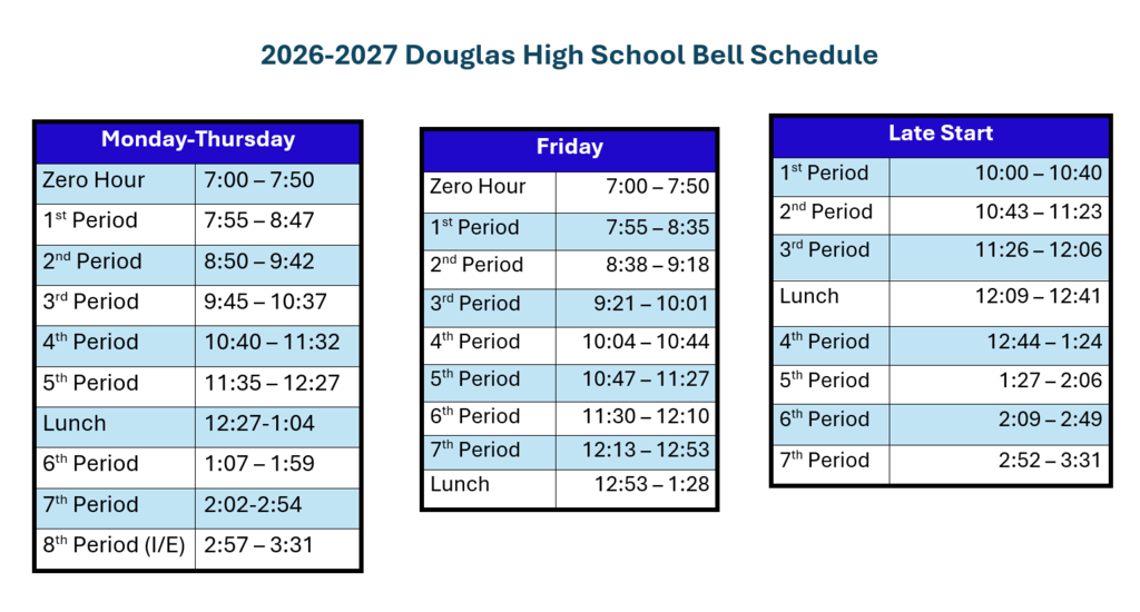 2026-2027 Bell Schedule