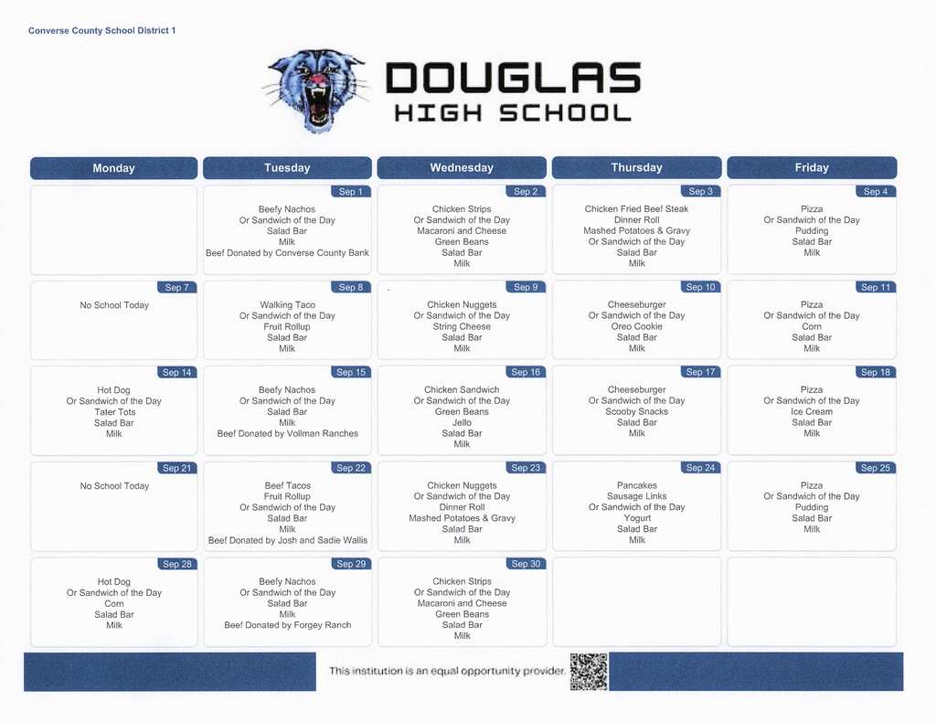 DHS Menu