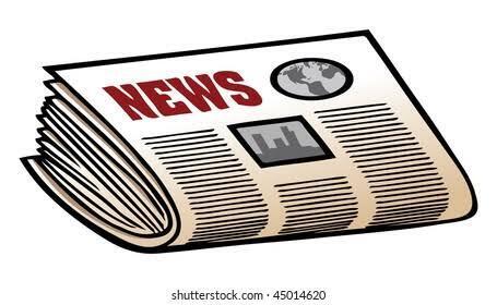 A cartoon newspaper