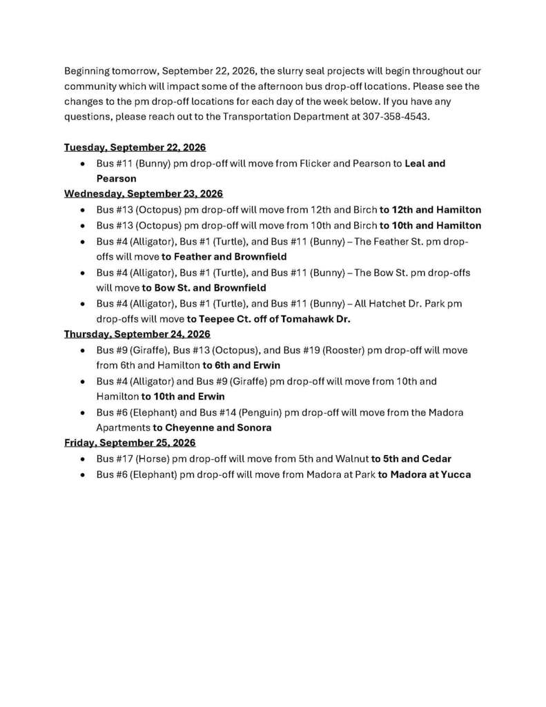 Temporary Bus Stop Information Text