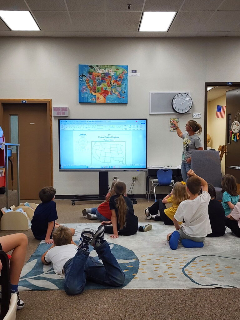 students learning about maps