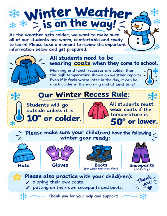 A winter coat flyer