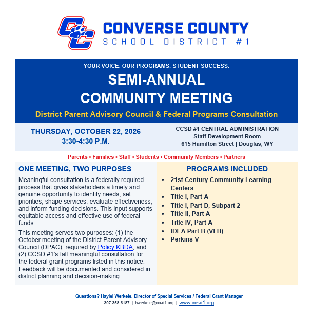 Semi-Annual Community Meeting