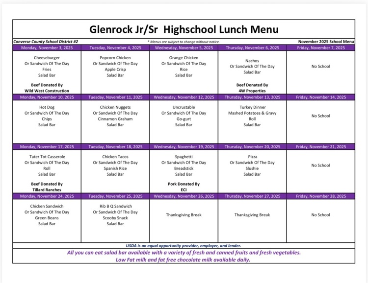 GJSHS Lunch
