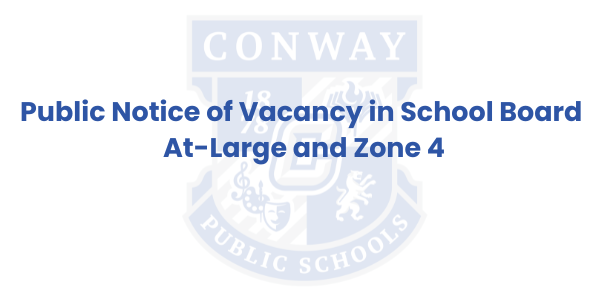 Public Notice of Vacancy in School Board At-Large and Zone 4