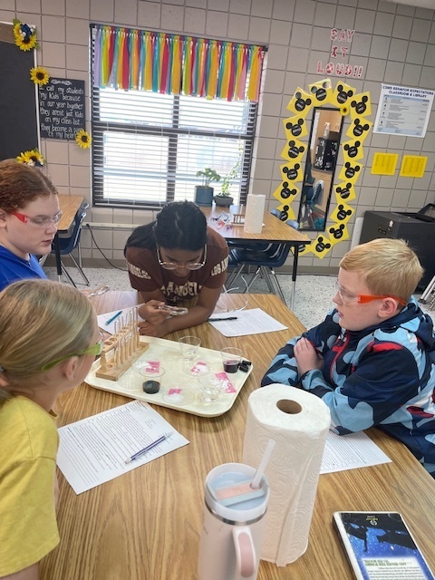 Mrs Hunter’s Accelerated Science classes used their experimental skills to determine a mystery substances provided to them. Students had fun testing the physical and chemical properties of matter to discover our mystery substance was powdered sugar!