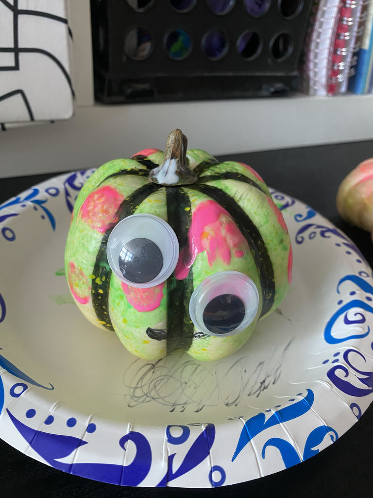 spooky decorated pumpkins