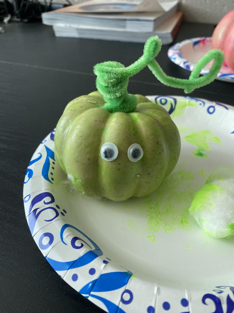 spooky decorated pumpkins