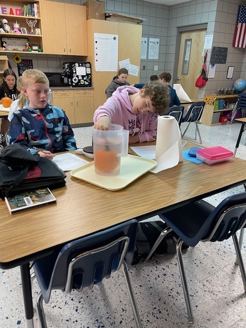 Mrs. Hunter's 7th Accelerated Sciences have been working with physical properties this week as they determined mass, volume, density, circumference, and height as they worked with some yummy and seasonal items. This was an opportunity for the students to demonstrate what they have learned during their Chemistry unit. Fun and great snacks were had by