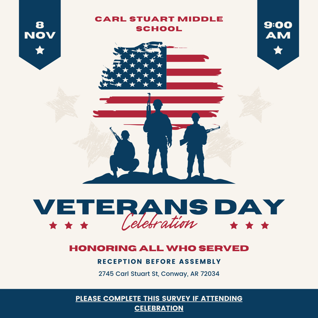Veteran's Day Celebration November 8th at 9:00 am