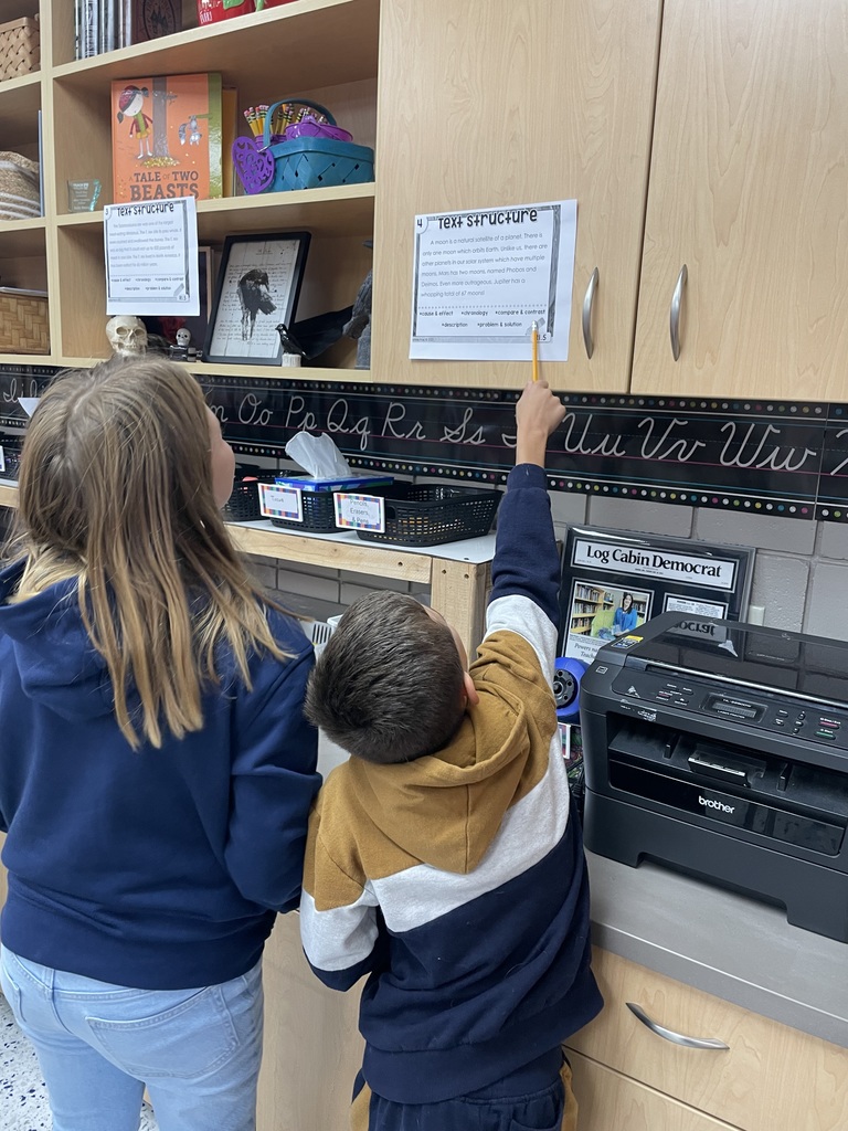 Mrs. Powers’ reading class analyzed text structure in a read around the room. #AscendtoExcellence #celebratecsms