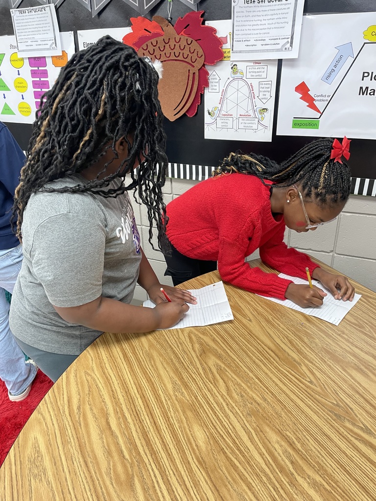 Mrs. Powers’ reading class analyzed text structure in a read around the room. #AscendtoExcellence #celebratecsms