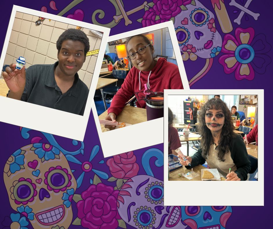 Students celebrating the day of the dead.