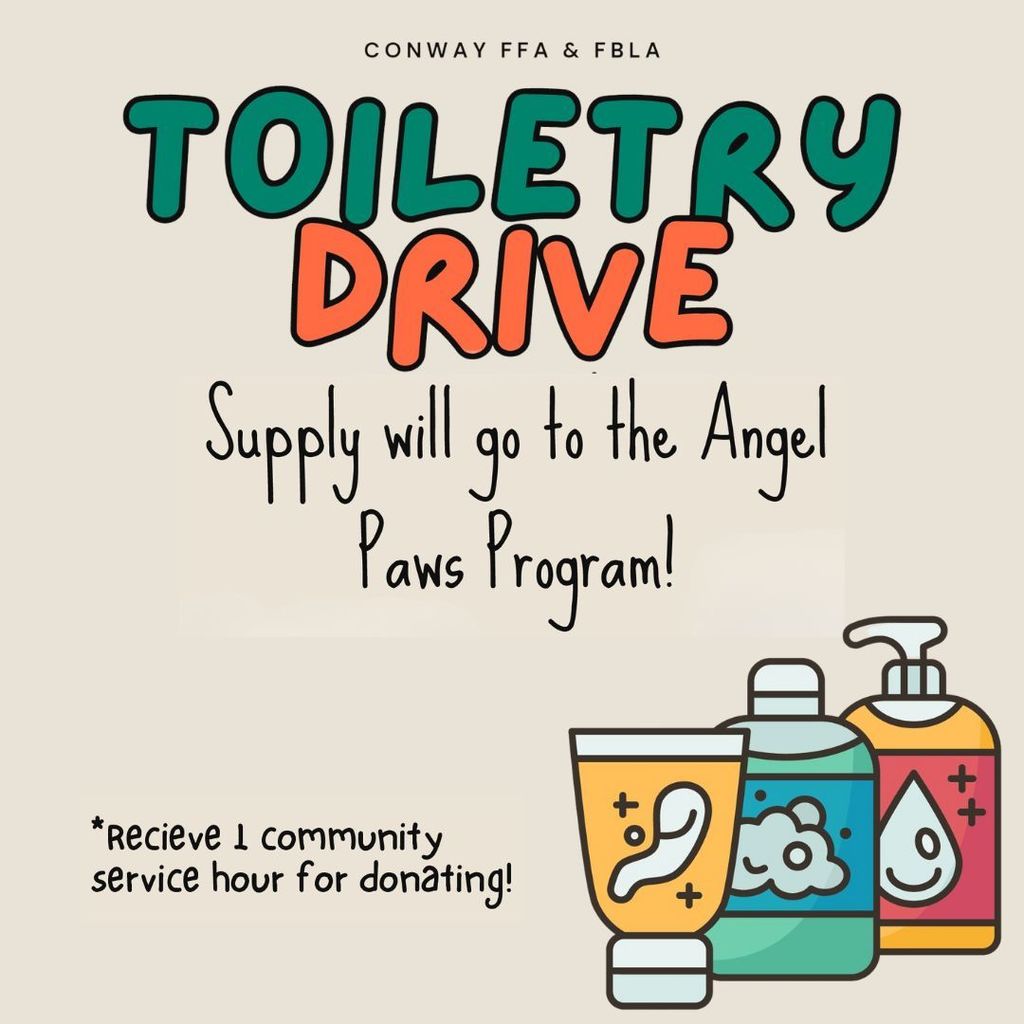 FFA and FBLA Toiletry Drive