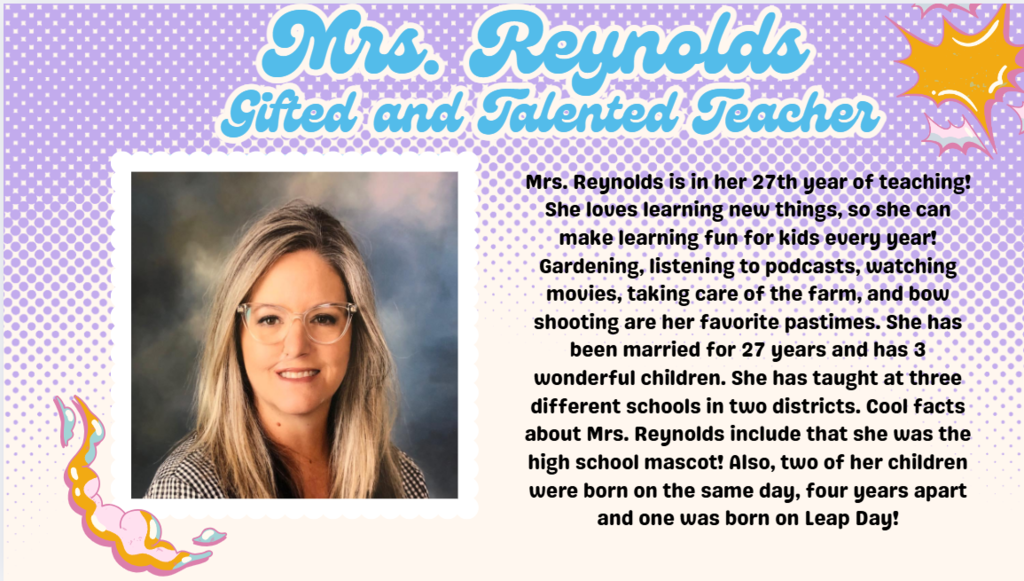 Get to know Mrs. Reynolds