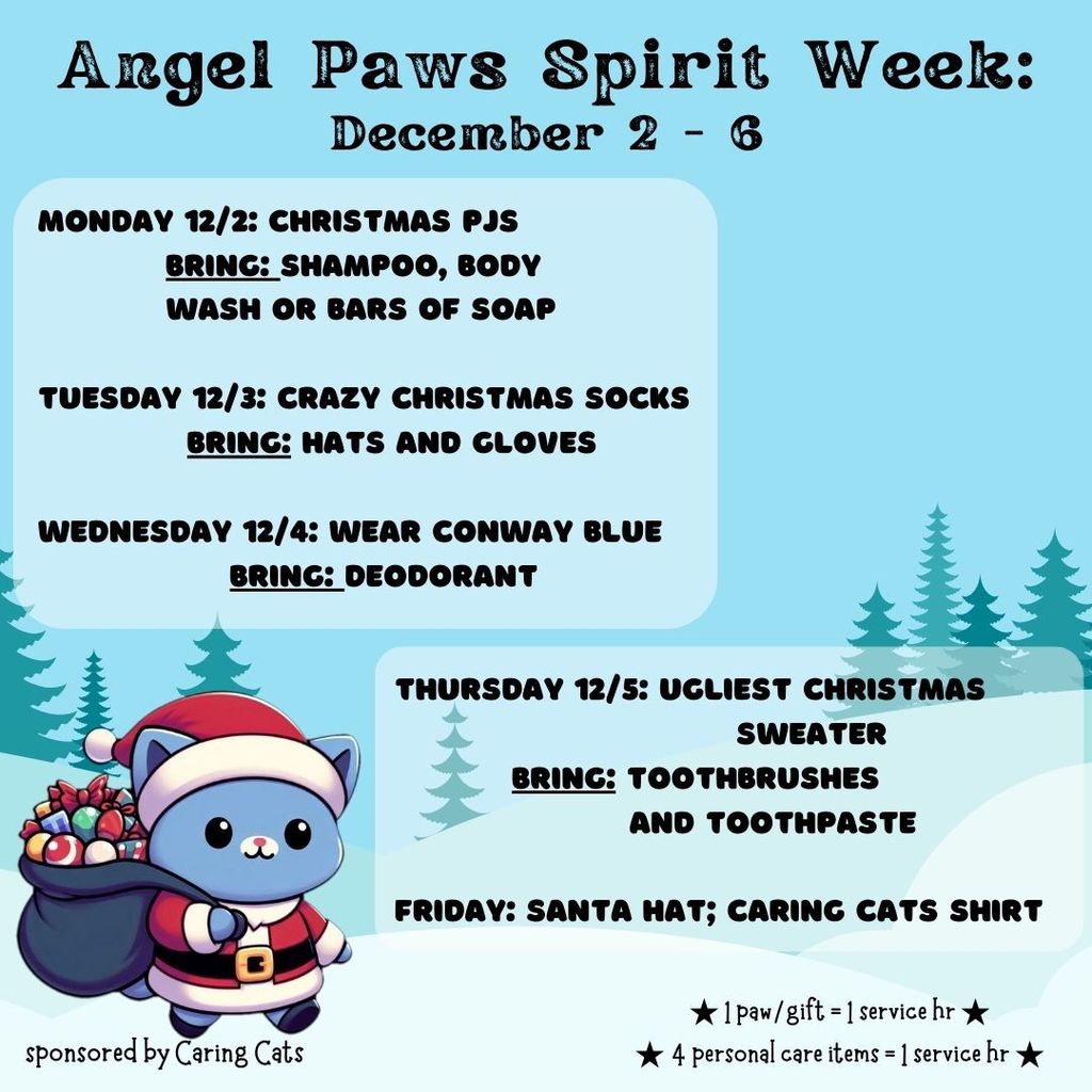 Angel Paws Spirit Week: December 2 - 6