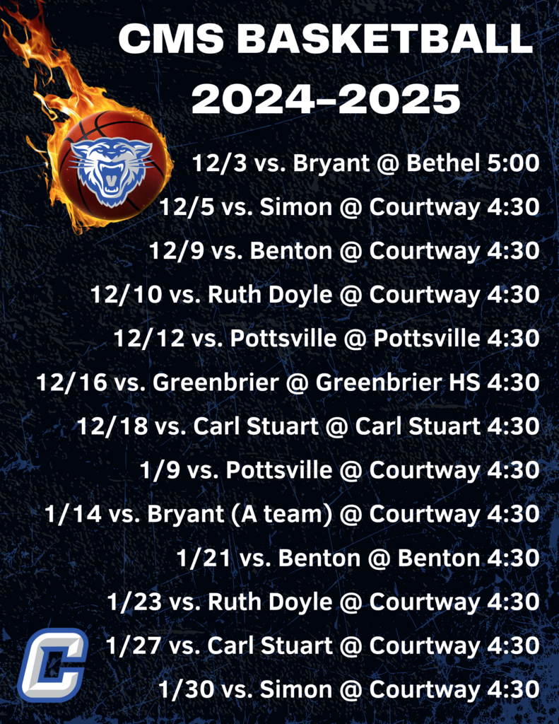 CMS Basketball Schedule
