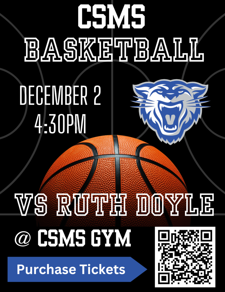 CSMS Basketball Game 12.2.24 at 4:30 at CSMS Gym