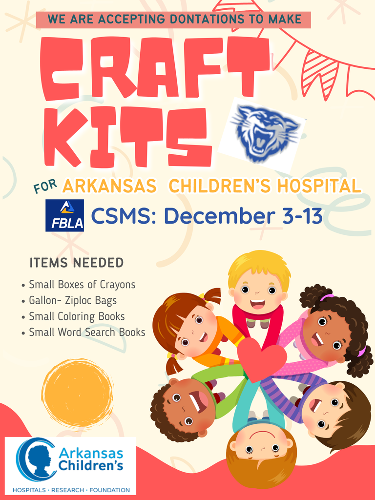 CSMS Arkansas Children's Hospital Craft Kits
