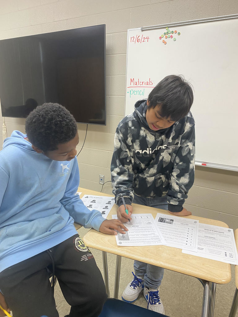 students working in groups