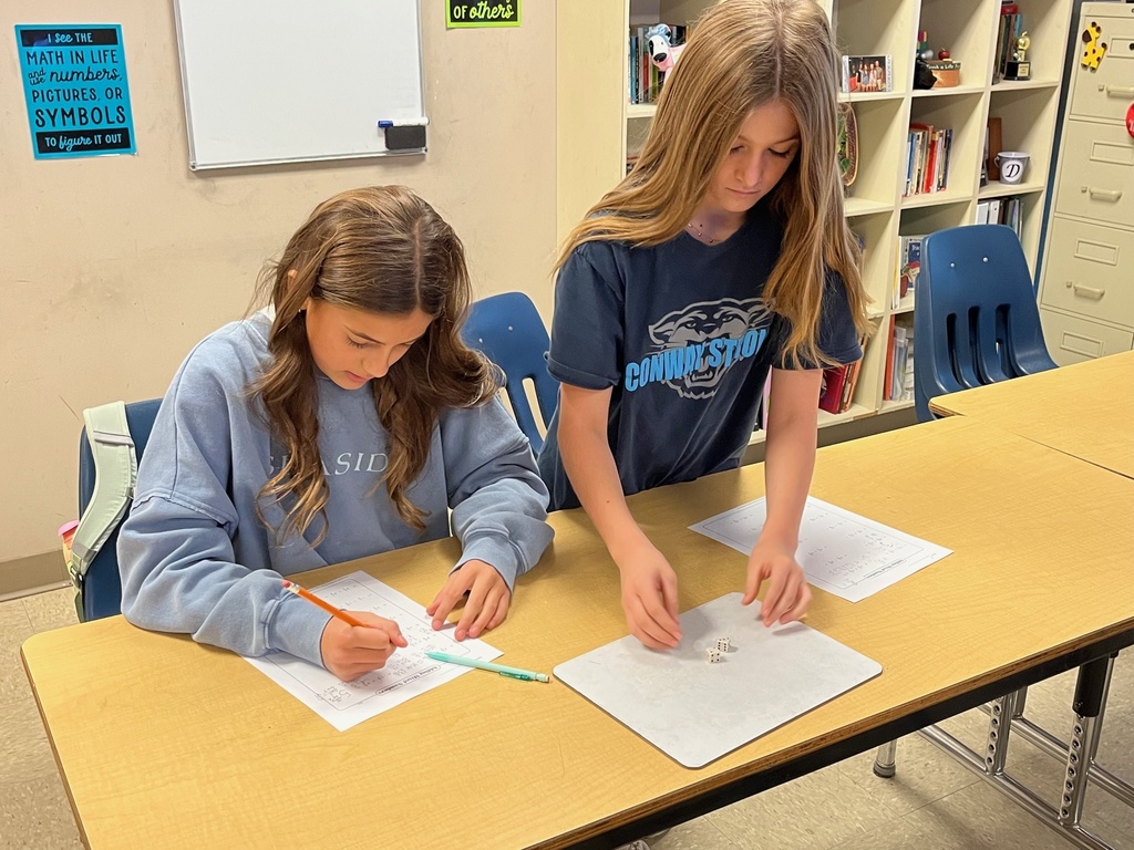 students working in Math class