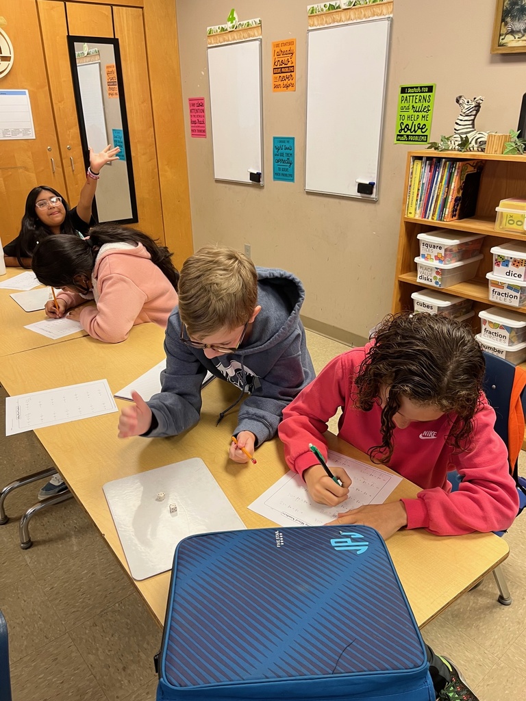 students working in Math class