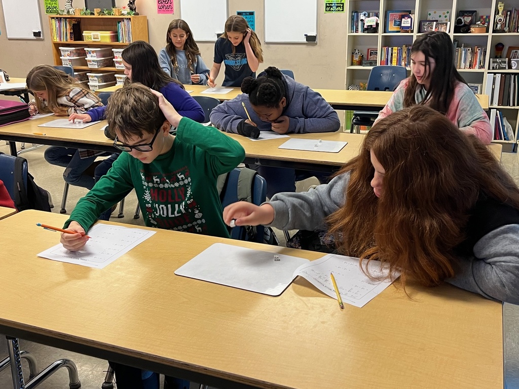 students working in Math class