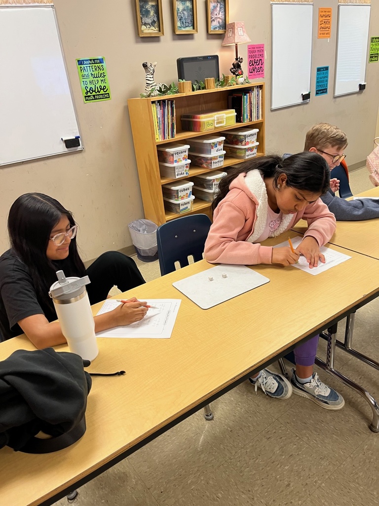 students working in Math class