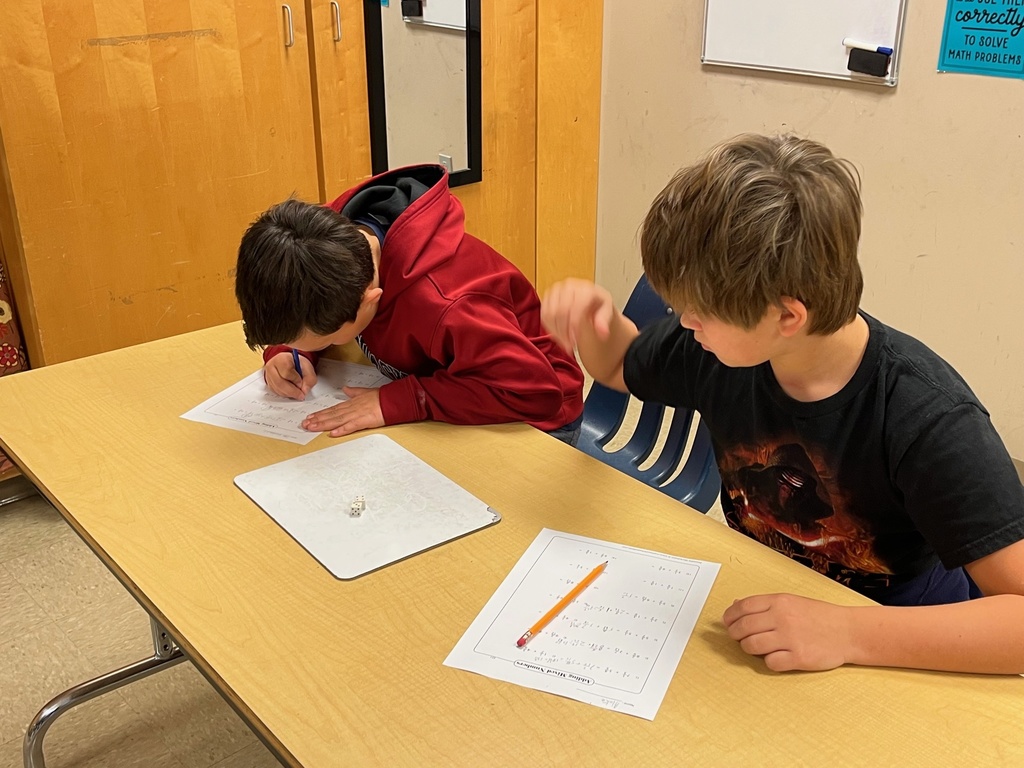 students working in Math class