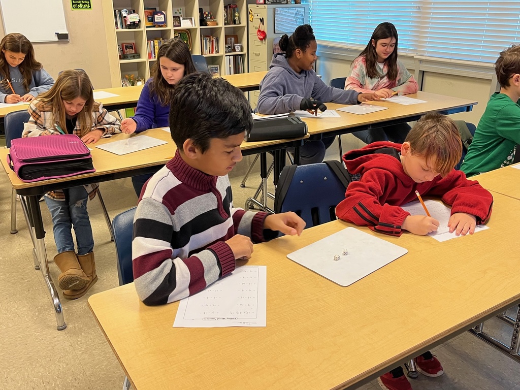 students working in Math class