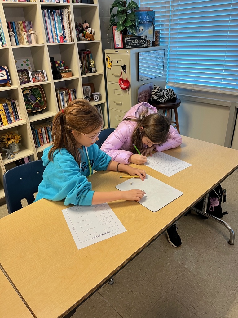 students working in Math class