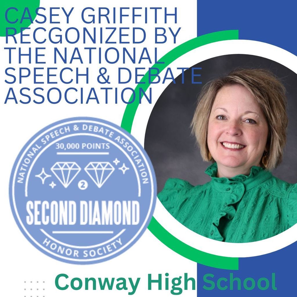 Casey Griffith recognized by the National Speech & Debate Association.