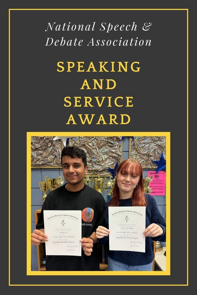 National Speech and Debate Association Speaking and Service Award