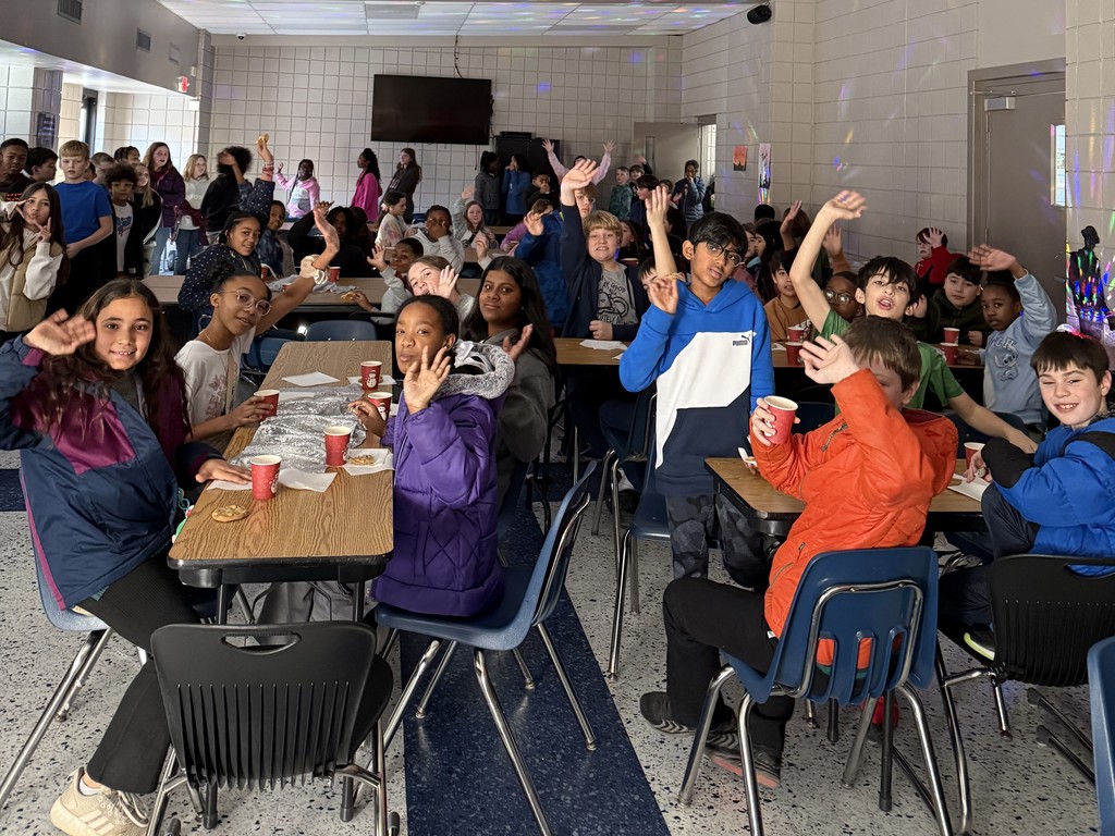 Fifth graders who made it at least halfway to their Strive reading goal celebrated their achievement at a cookie and hot cocoa party. There were over 100 students who qualified!