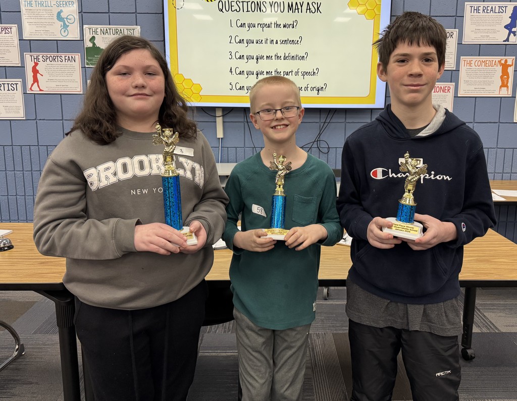 The Carl Stuart Middle School Spelling Bee was a thrilling competition! After 37 intense rounds and 346 challenging words, we are excited to announce the winners: 🏆 1st Place: Lillian B. - 5th Grade 🥈 2nd Place: Dawson B. - 5th Grade 🥉 3rd Place: Jack G. - 6th Grade Congratulations to all the participants for their hard work and dedication, and a special round of applause to our top three spellers! 🐝✨