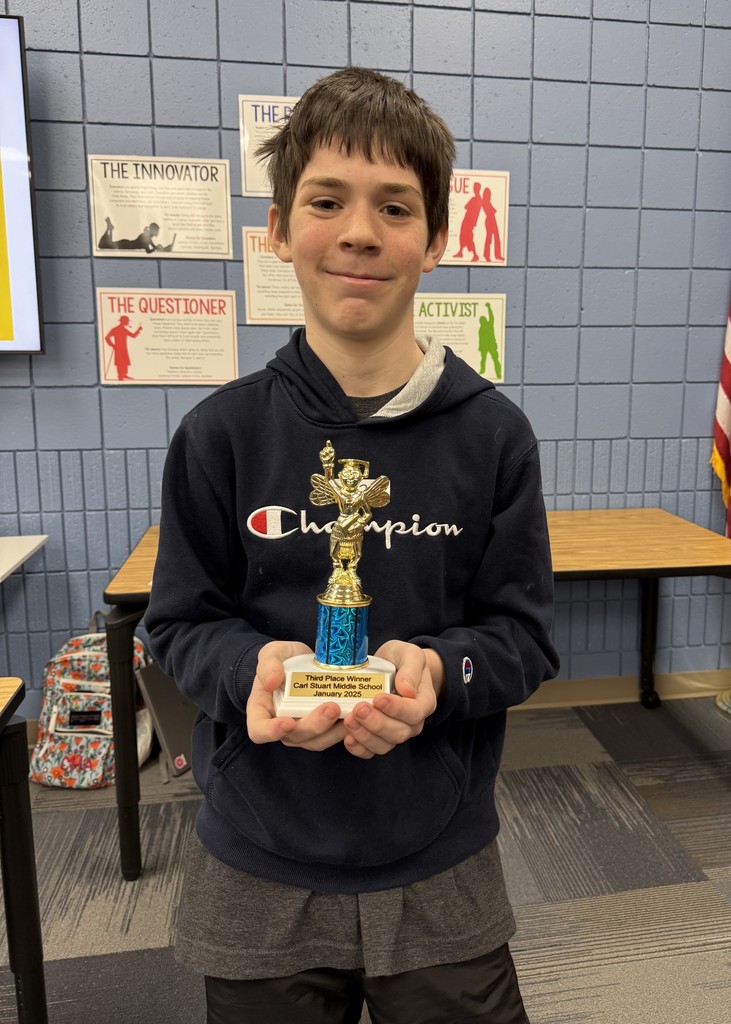 The Carl Stuart Middle School Spelling Bee was a thrilling competition! After 37 intense rounds and 346 challenging words, we are excited to announce the winners: 🏆 1st Place: Lillian B. - 5th Grade 🥈 2nd Place: Dawson B. - 5th Grade 🥉 3rd Place: Jack G. - 6th Grade Congratulations to all the participants for their hard work and dedication, and a special round of applause to our top three spellers! 🐝✨