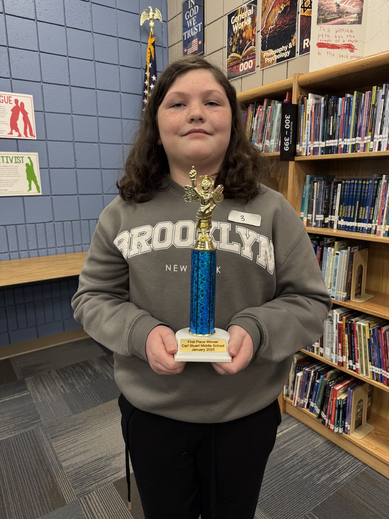 The Carl Stuart Middle School Spelling Bee was a thrilling competition! After 37 intense rounds and 346 challenging words, we are excited to announce the winners: 🏆 1st Place: Lillian B. - 5th Grade 🥈 2nd Place: Dawson B. - 5th Grade 🥉 3rd Place: Jack G. - 6th Grade Congratulations to all the participants for their hard work and dedication, and a special round of applause to our top three spellers! 🐝✨