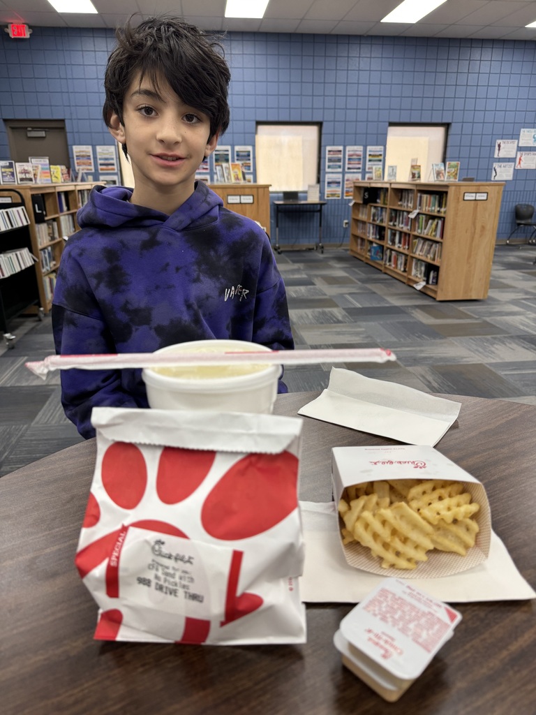 Congratulations to our dedicated readers! 🎉 These students earned a special lunch from Chick-fil-A for reading three Charlie May Simon books and completing the form:  📚 5th Graders: Carson A. and Thomas T. 📚 7th Grader: Jayden W.  Great job! Keep up the amazing work, and keep reading! 📖✨   The cut-off date for the 2nd incentive will be Friday, March 7th at 4:00 p.m.  To qualify, students must read 6 Charlie May Simon books and complete the online form.
