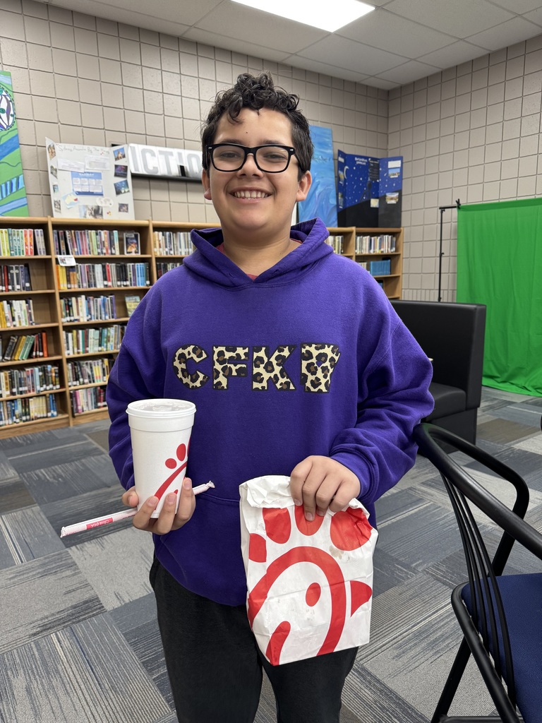 Congratulations to our dedicated readers! 🎉 These students earned a special lunch from Chick-fil-A for reading three Charlie May Simon books and completing the form:  📚 5th Graders: Carson A. and Thomas T. 📚 7th Grader: Jayden W.  Great job! Keep up the amazing work, and keep reading! 📖✨   The cut-off date for the 2nd incentive will be Friday, March 7th at 4:00 p.m.  To qualify, students must read 6 Charlie May Simon books and complete the online form.