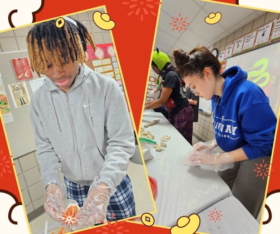 🎉✨ Mrs. Chen's students had an amazing time celebrating Lunar New Year with delicious dumplings and creative crafts! 🥟 Did you know the Year of the Wooden Snake 🐍 begins on January 29?  Also known as the Spring Festival, the Lunar New Year is celebrated in China and many other Asian countries, marking 15 days of joy, tradition, and family gatherings. 🏮🌸  Special shout-out to Velda Lueders, realtor at Coldwell Banker RPM Group, for her generous donation supporting the Chinese program in Conway! 💛🙏  #ChineseNewYear #LunarNewYear #YearOfTheSnake #SpringFestival #CulturalCelebration 🎇