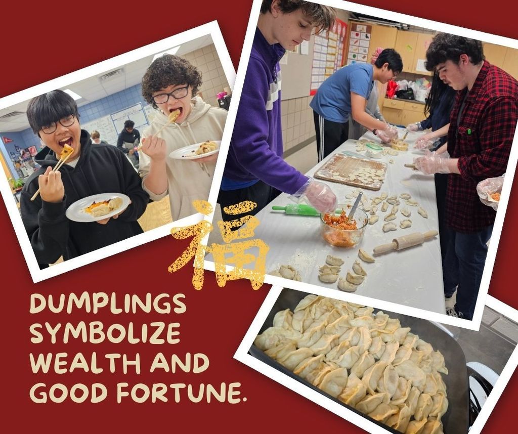 🎉✨ Mrs. Chen's students had an amazing time celebrating Lunar New Year with delicious dumplings and creative crafts! 🥟 Did you know the Year of the Wooden Snake 🐍 begins on January 29?  Also known as the Spring Festival, the Lunar New Year is celebrated in China and many other Asian countries, marking 15 days of joy, tradition, and family gatherings. 🏮🌸  Special shout-out to Velda Lueders, realtor at Coldwell Banker RPM Group, for her generous donation supporting the Chinese program in Conway! 💛🙏  #ChineseNewYear #LunarNewYear #YearOfTheSnake #SpringFestival #CulturalCelebration 🎇