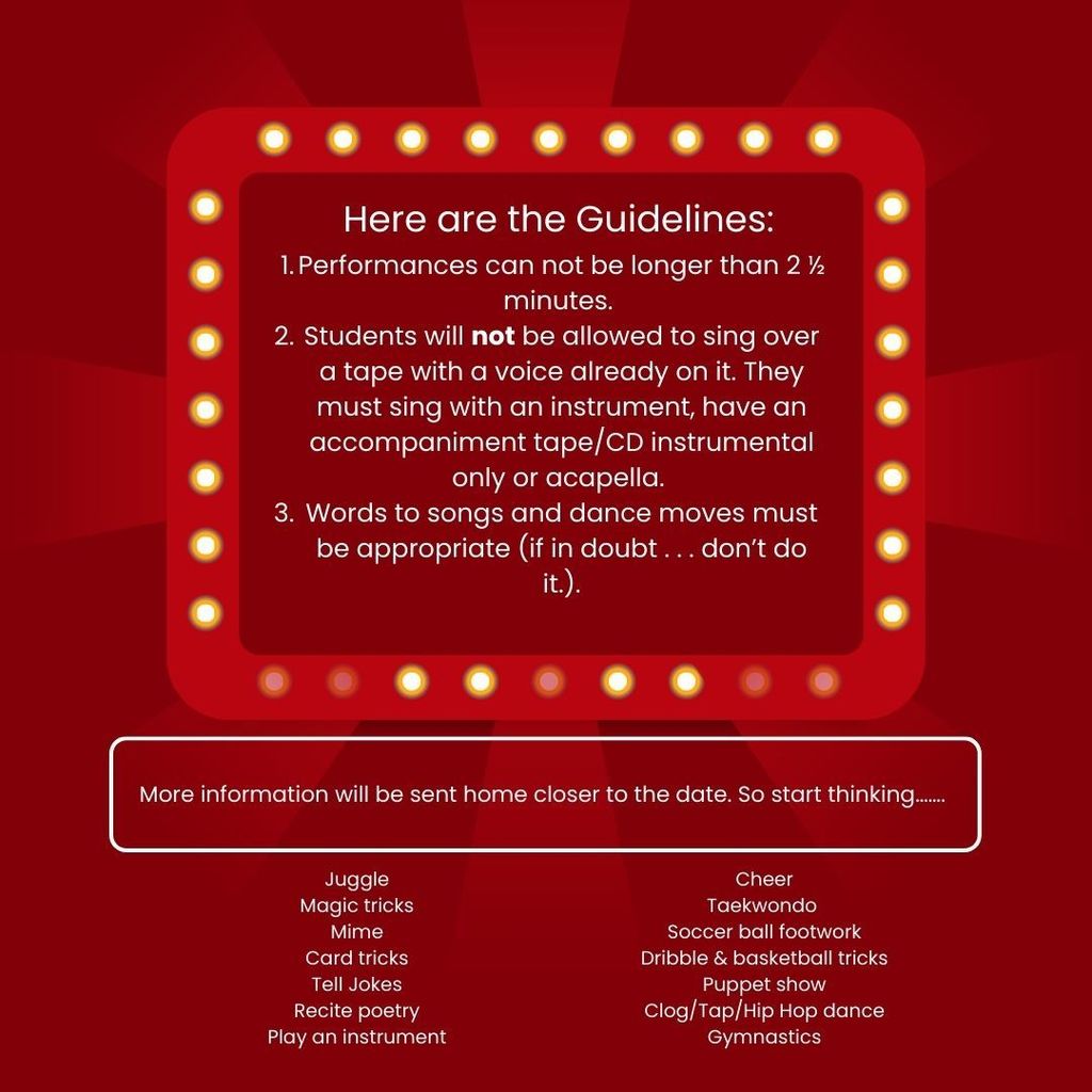 Talent Show Guidelines