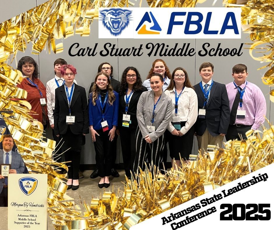 Exciting News from CSMS! 🎉 Our CSMS FBLA members attended the Arkansas Mid-Level FBLA State Conference and came back with some amazing achievements! 🏅 We’re so proud of their hard work, dedication, and leadership. Way to go, future business leaders!