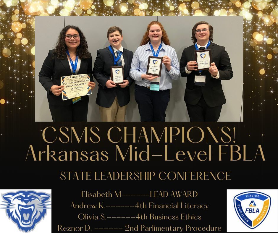 FBLA State Leadershop Conference Winners