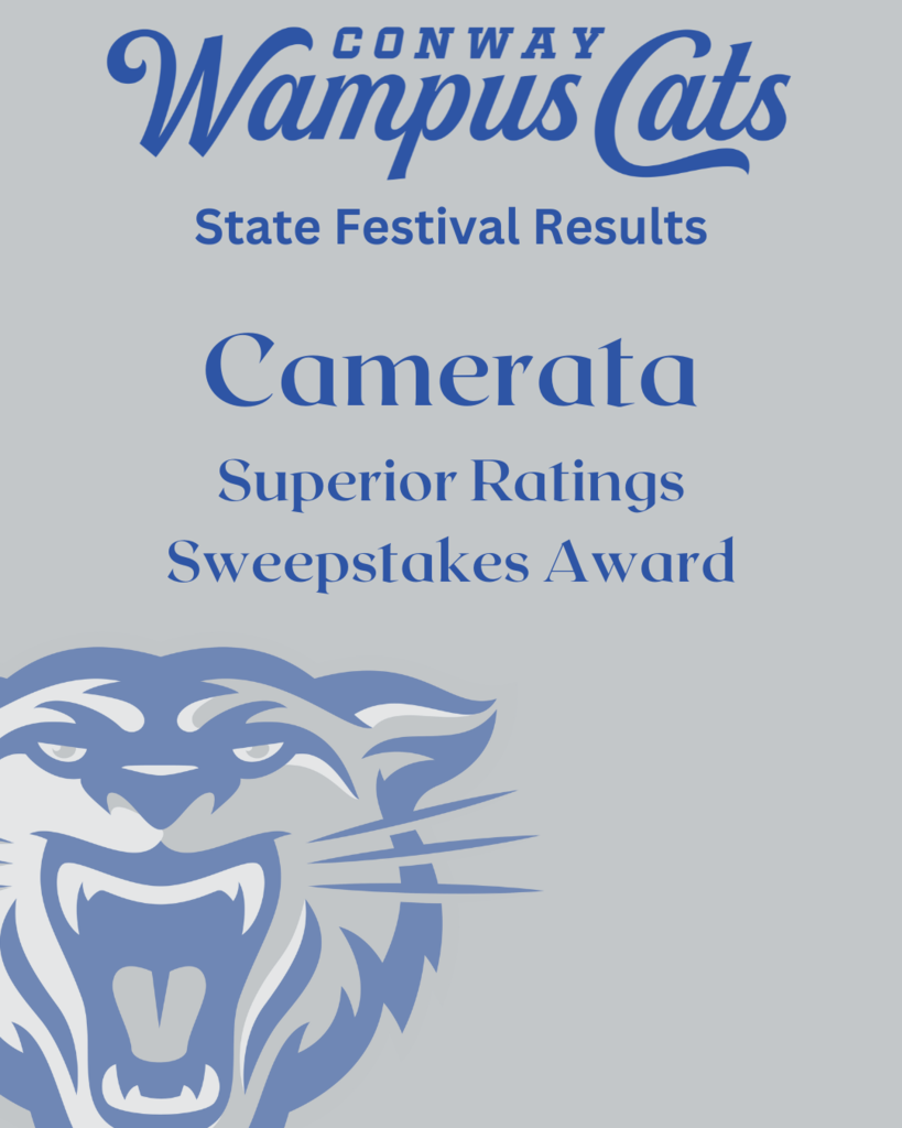 The camerata choir received superior ratings and the sweepstakes award.