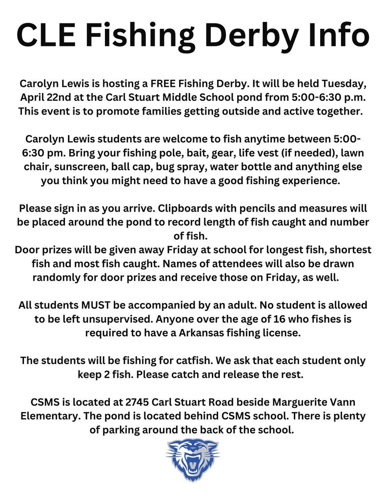 Fishing Derby Info